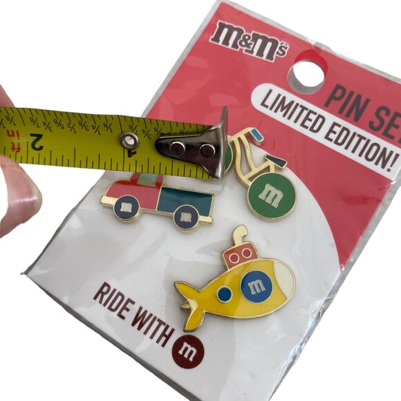 M&MS Limited edition pin set lot 3 Ride with M bike plane and truck enamel - Picture 3 of 4